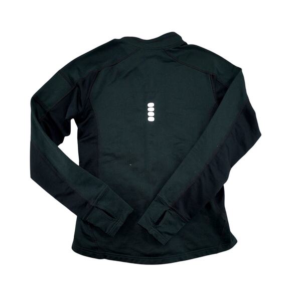 Nike Fit Dry Black Full Zip Running Jacket Women’s M Thumbholes Performance - Picture 2 of 6